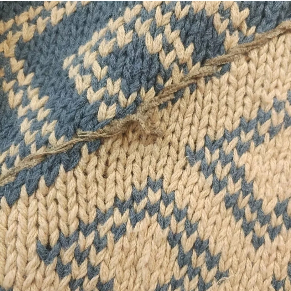 Express Tricot 3d Handknitted Patchwork Sweater L… - image 5